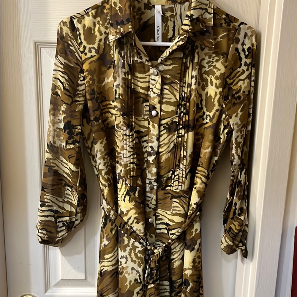 Chesley Animal Print Midi Dress